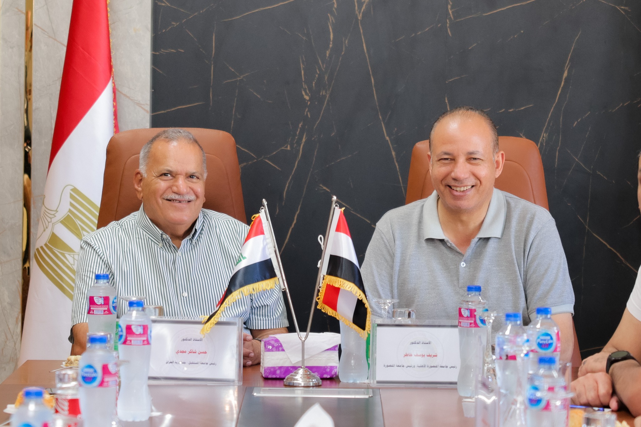 جامعة المنصورة الأهلية تستقبل وفد جامعة المستقبل بالعراق لبحث سبل التعاون